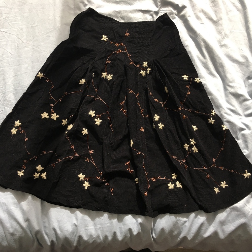 United Colors of Benetton Midi Skirt (black, 0, corduroy)